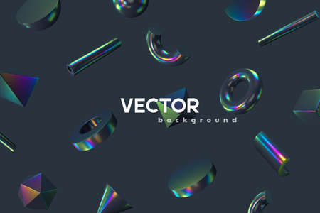 3d render primitives background.のイラスト素材