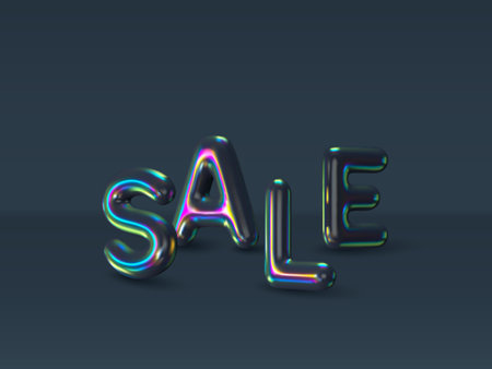 Vector 3d balloon sale sign.のイラスト素材