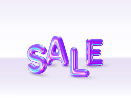 Vector 3d balloon sale sign.のイラスト素材