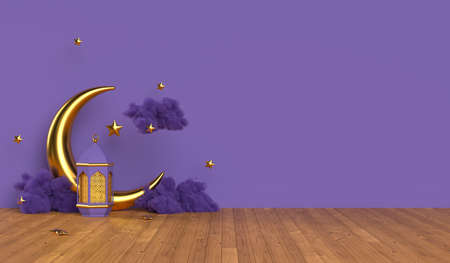 Islamic 3d rendering scene.