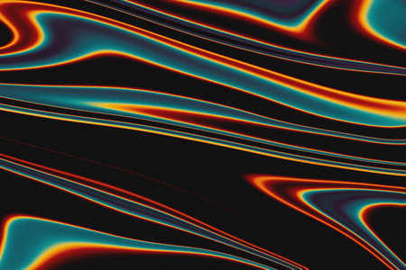 Grainy noise texture gradient background. Black, red, yellow and blue colors.