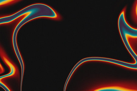 Grainy noise texture gradient background. Black, red, yellow and blue colors.の写真素材