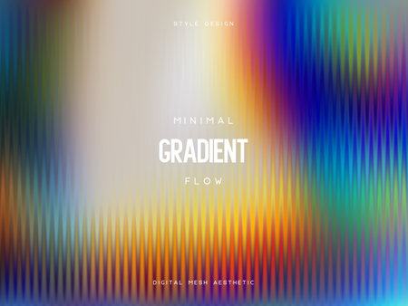 Minimal gradient mesh background with smooth color flow and vibrant vertical stripes. Abstract vector design for digital art, UI, posters, and modern creative use.のイラスト素材