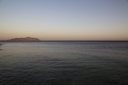 View of Tiran island and Red Sea in Sharm el Sheikh, Sinai, Egypt.