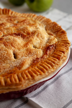 Homemade Apple Pie Ready to Eatの写真素材