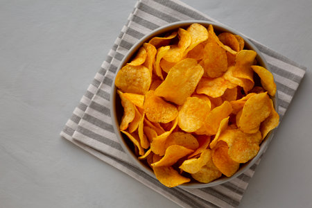 Crunchy Cheese Flavored Potato Chips Ready to Eat