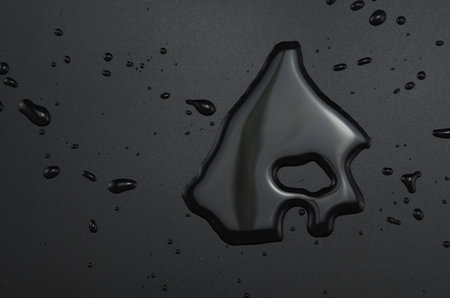 water drops on the black backgroundの写真素材