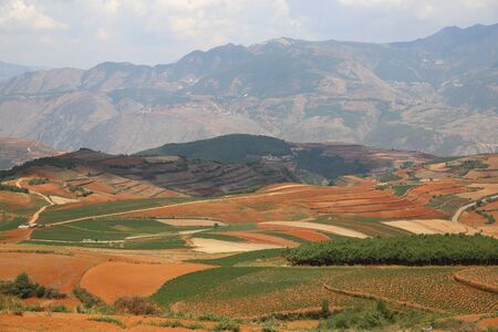 Dongchuan Red Land, Yunnanの写真素材