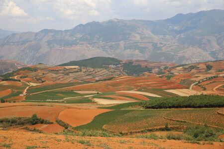 Dongchuan Red Land, Yunnanの写真素材