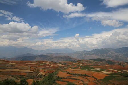 Dongchuan Red Land, Yunnanの写真素材