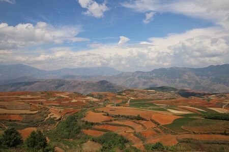 Dongchuan Red Land, Yunnanの写真素材