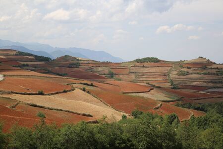 Dongchuan Red Land, Yunnanの写真素材