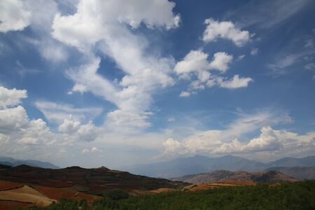 Dongchuan Red Land, Yunnanの写真素材