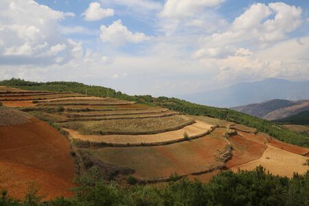 Dongchuan Red Land, Yunnanの写真素材