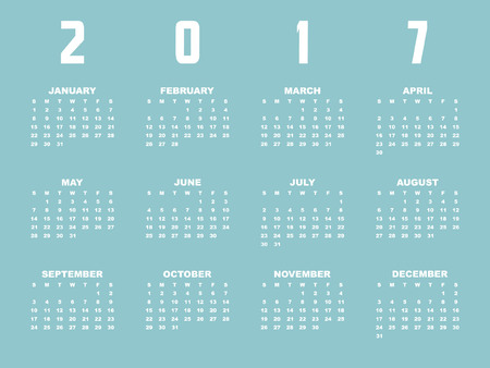 2017 Calendar Planner Design.のイラスト素材