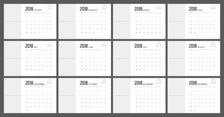 2018 Calendar Planner Design.のイラスト素材