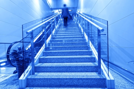 stairs in the airport lounge hall, Beijing, chinaのeditorial素材