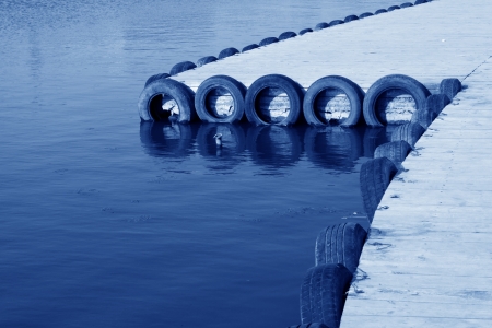 Simple wharf in a park, north chinaのeditorial素材