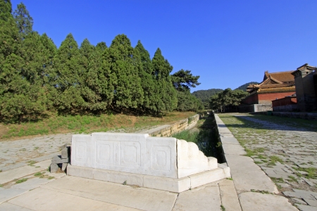 ZUNHUA - MAY 11: Ancient architecture scenery in the Eastern Royal Tombs of the Qing Dynasty on May 11, 2013, Zunhua, Hebei Province, china.のeditorial素材