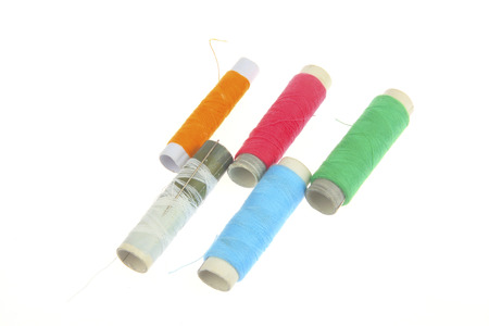simple color thread on a white background