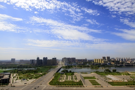 city building architecture in northern China, closeup of photo の写真素材