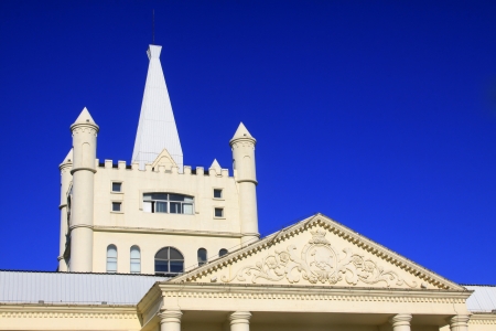 landscape of expressway service area in chinaのeditorial素材