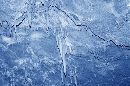 stalactites in the water tunnel, peculiar landscape of nature 