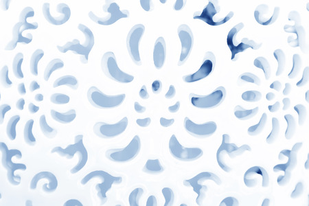 Ceramic hollow out process, closeup of photo