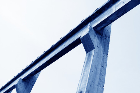 concrete factory building framework, closeup of photo