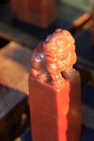 fine jade ornaments in a shopの写真素材