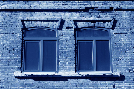 broken walls and Windows in a factory, north chinaの写真素材