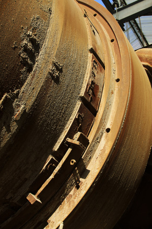 abandoned mechanical equipment in a factory, north chinaの写真素材