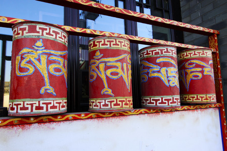 LUAN COUNTY - NOVEMBER 10: The Tibetan rotatable cylindrical structure in the Luan county ancient city, November 10, 2013, Luan county, hebei province, China.
のeditorial素材