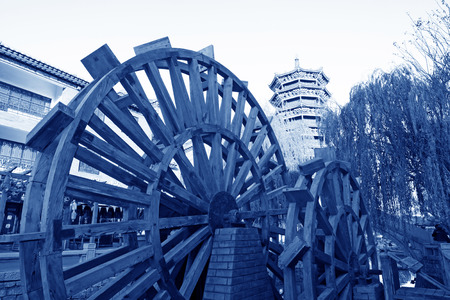 LUAN COUNTY - NOVEMBER 10: The waterwheel landscape architecture in the Luan county ancient city, November 10, 2013, Luan county, hebei province, China.
のeditorial素材