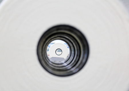 closeup of concentric circles, cotton reel threads