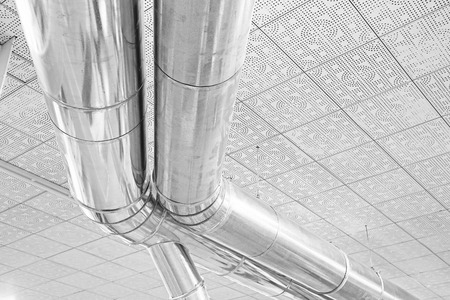 LUANNAN COUNTY - DECEMBER 20: The metal pipes in a production workshop, in the ZeAo spinning LTD., on December 20, 2013, Luannan county, hebei province, China. のeditorial素材