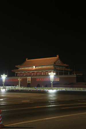 BEIJING - DECEMBER 22: The night scene of the Gate of Heavenly Peace, the main entrance to Forbidden City, on december 22, 2013, Beijing, China.
のeditorial素材