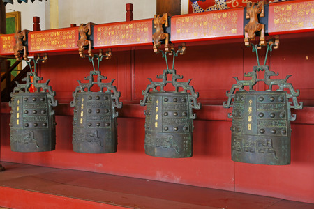 BEIJING - DECEMBER 22: The chinese chimes in the hall, in the Imperial Ancestral Temple, December 22, 2013, Beijing, China. 
のeditorial素材