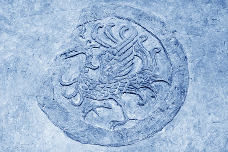 BEIJING - DECEMBER 22: The primitive simplicity decorative pattern on the wall, in the Imperial Ancestral Temple, December 22, 2013, Beijing, China. 
のeditorial素材