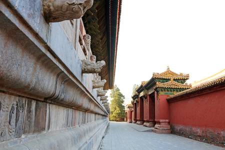 BEIJING - DECEMBER 22: The internal landscape architecture in the wall of Imperial Ancestral Temple, December 22, 2013, Beijing, China. 
のeditorial素材