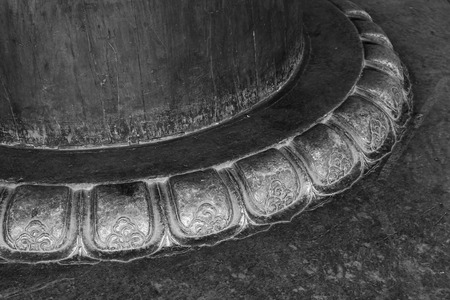 BEIJING - DECEMBER 22: The Gold-rimmed nanmu pillar and foundation in the Imperial Ancestral Temple, December 22, 2013, Beijing, China. 
 のeditorial素材