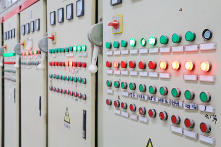 LUANNAN COUNTY - JANUARY 5: The button on the control equipment in a warehouse, in the ZhongTong...