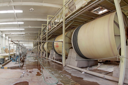 LUANNAN COUNTY - JANUARY 5: Machinery and equipment in the making mud workshop, in the ZhongTong Ceramics Co., Ltd. January 5, 2014, Luannan county, Hebei Province, China.のeditorial素材
