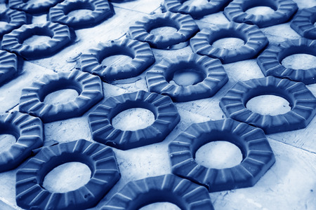 LUANNAN COUNTY - JANUARY 5: The clay parts on the production line, in the ZhongTong Ceramics Co., Ltd. January 5, 2014, Luannan county, Hebei Province, China.のeditorial素材