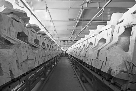 clay production line in making mud workshop, in the ZhongTong Ceramics Co., Ltd. January 5, 2014, Luannan county, Hebei Province, China.のeditorial素材