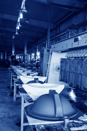 LUANNAN COUNTY - JANUARY 5: The ceramic semi-finished parts in the production line, in the ZhongTong Ceramics Co., Ltd. January 5, 2014, Luannan county, Hebei Province, China.
のeditorial素材