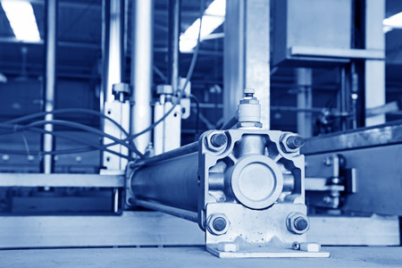 manufacturing metal device on the production line in a factoryの写真素材