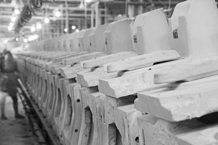 LUANNAN COUNTY - JANUARY 5: Production line in the making mud workshop, in the ZhongTong Ceramics Co., Ltd. January 5, 2014, Luannan county, Hebei Province, China.のeditorial素材