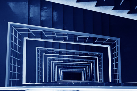 BEIJING - JANUARY 17: The stairs down landscape in the Tangshan building, on January 17, 2014, Beijing, China. 
のeditorial素材