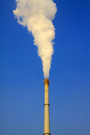 chimney in the blue sky,の写真素材